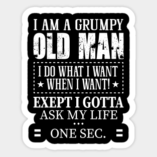 Grumpy old man Sticker